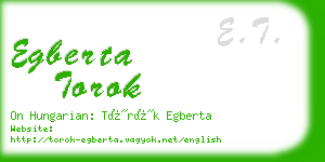 egberta torok business card